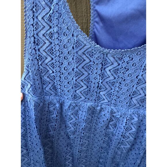 Periwinkle Blue Volcom Racerback Babydoll Dress, S - Picture 6 of 12
